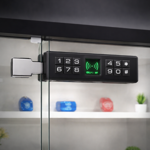 serrure electronique vitrine coullissante abiolock