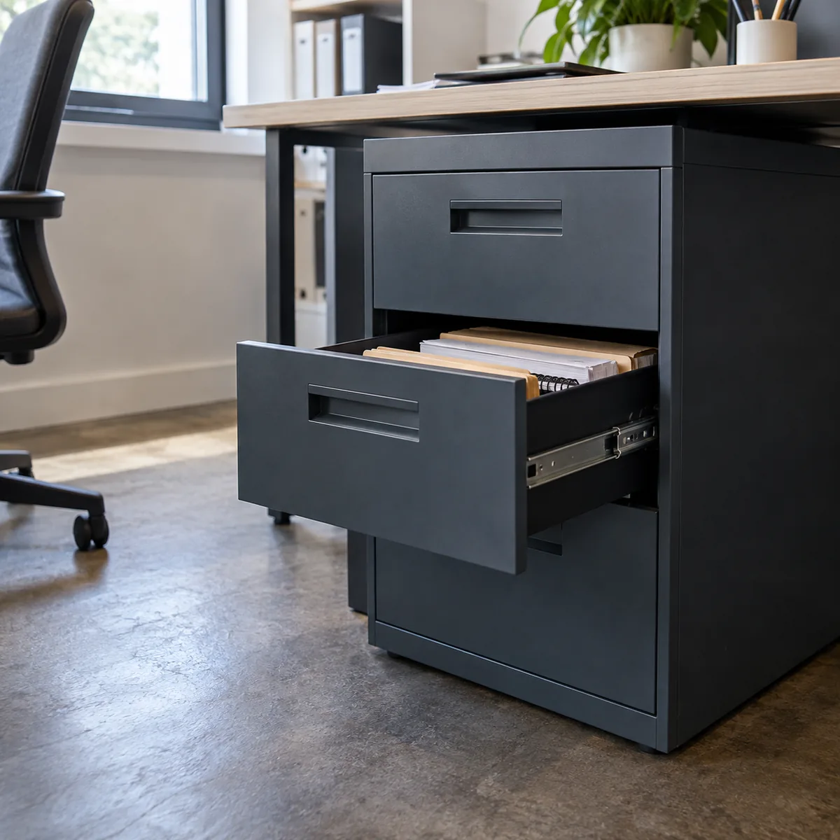 caisson bureau tiroir securise abiolock