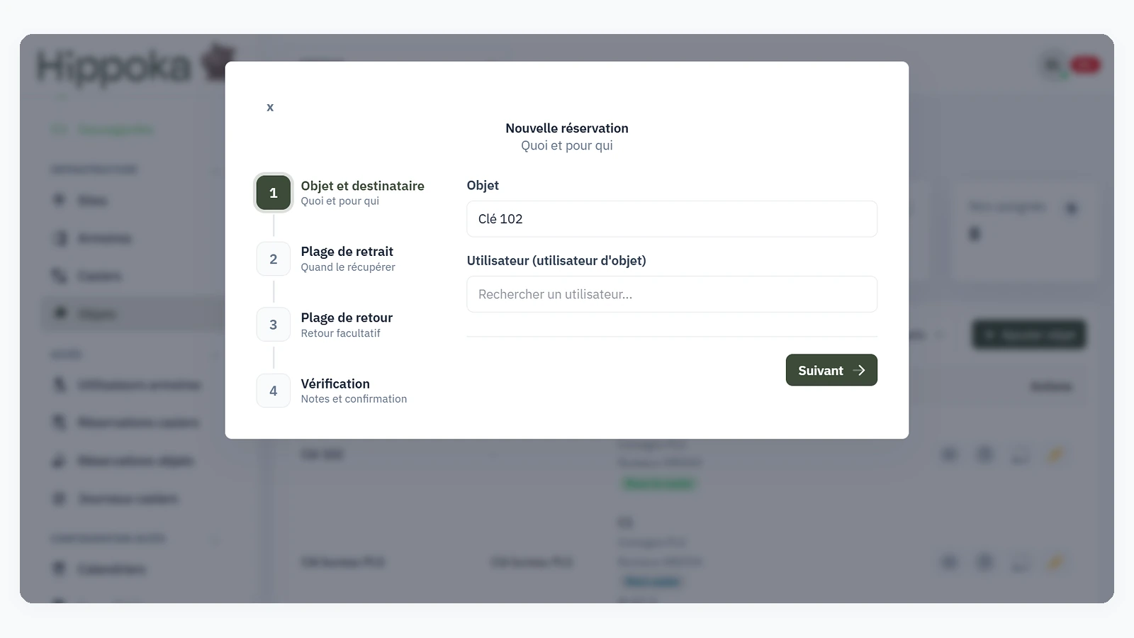 Casiers connectés 3 Réservation objets